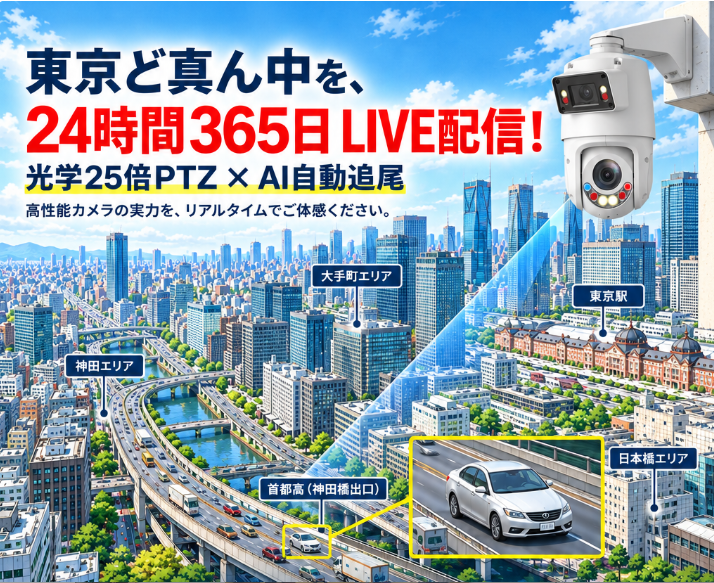東京ど真ん中Liveカメラの配信イメージ