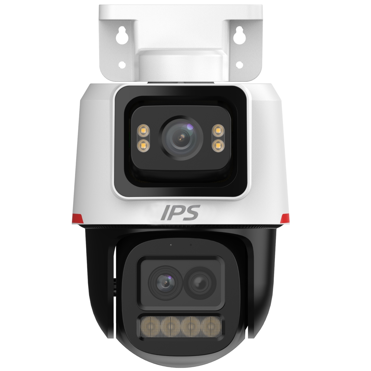 I-31》IPS-NP2-421-AIC<br>4M (2.8mm固定) +2M (6倍ズーム) 2眼PTZ AIカラー NWカメラ 双方向通話