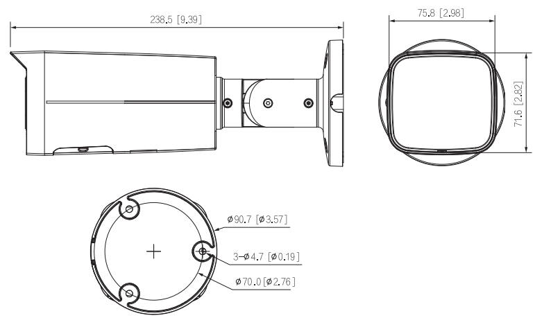 IPC-HFW2441TP-ZS外寸