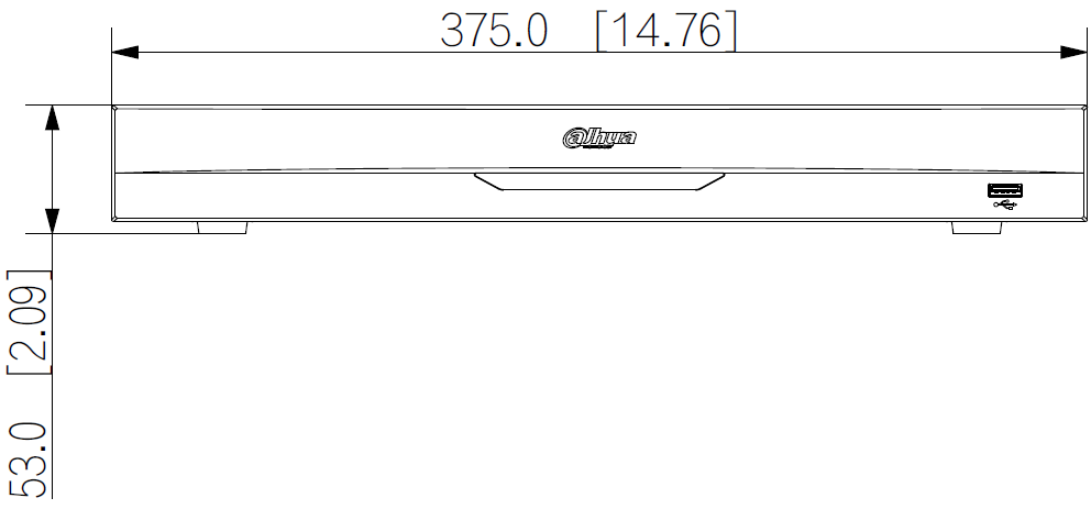 XVR5216AN-4KL-I3-16P（16ch）外寸